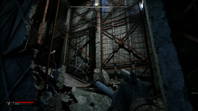 Skif breaks into the Zone via an underground passage in STALKER 2: Heart of Chornobyl.